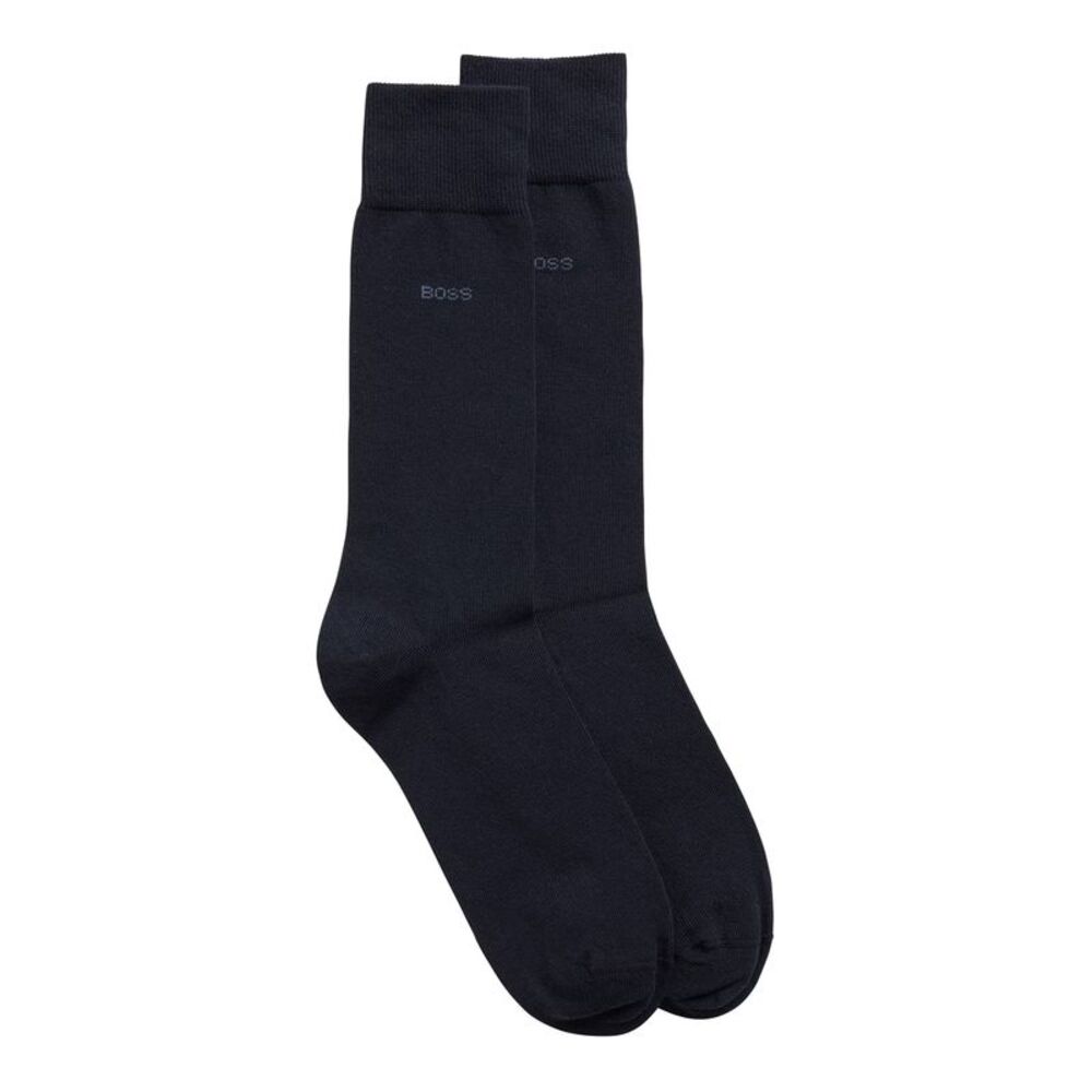 Boss Mens Plain Socks (Pack of 2) / Navy